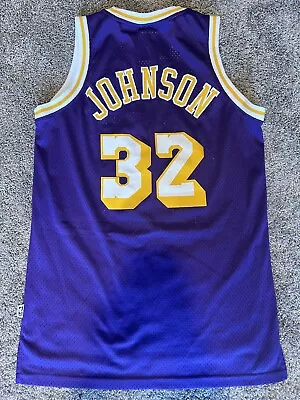 MAGIC JOHNSON Los Angeles Laker Jersey NBA Men’s M ITCHEL & NESS PURPLE • $49