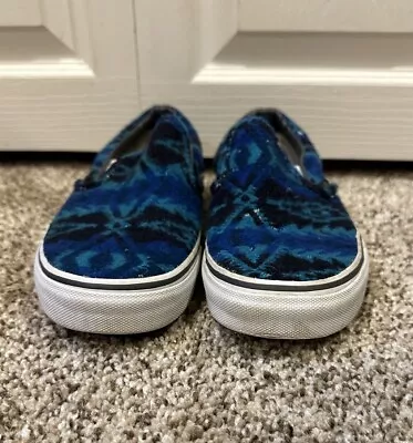 Vans Pendleton Size 8 Classic Slip-OnBlue Tribal Asphalt VN0003DVHVT 2015 • $75