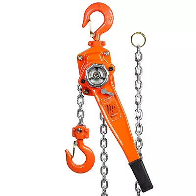 VEVOR Lever Block Chain Hoist G80 Ratchet Hoist 3300lb Capacity 10ft Lifter • £53.99