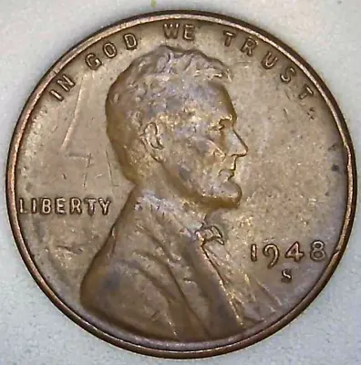 1948-S 1C Lincoln Wheat Cent Gem AU 24ct0213-3 • $2.99