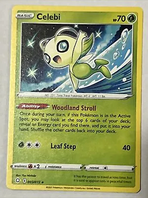 Celebi 3/72 Shining Fates Regular Rare Pokemon Card TCG 03/072 Pokémon • $0.99