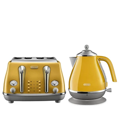 $297 • Buy DeLonghi Icona Capitals Kettle And Four Slice Toaster Breakfast Pack CTOC4003...