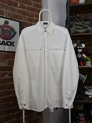 Men's GIANNI VERSACE Versus Vintage White Casual Long Sleeve Shirt Size 38 52 • $60