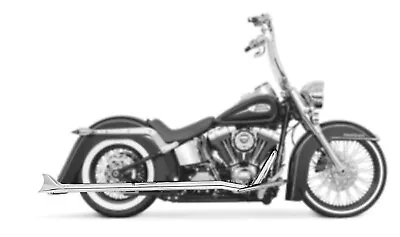 Sharktail Dual Full Exhaust System Chrome 32in. Heritage Softail Classic 07-17 • $1149.99