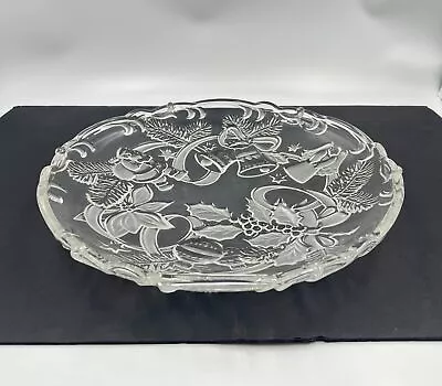 VTG Mikasa  Festive Spirit  15  Round Hostess Platter - Christmas Dining Decor • $15.99