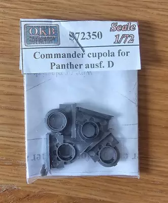 4x 1/72 OKB Grigorov German Panther Ausf D Command Cupola Resin Detail + PE • £8