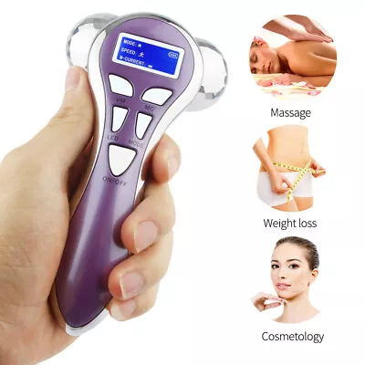 4D Microcurrent Roller Facial Massager Vibrating Rolling Slimming Beauty Machine • $43.69