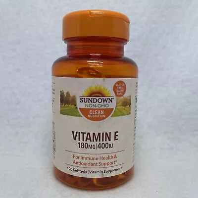 Sundown Vitamin E 180 Mg 400 IU Dietary Supplement - 100 Softgels EX 11/26 • $12.95