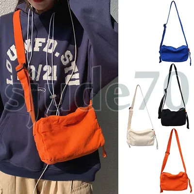 Women Small Canvas Crossbody Shoulder Bag Men School Handbag Casual Purse Travel • $16.55