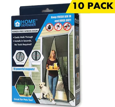 10 PACK 83 H X 39 W Hands-Free Mesh Screen Door Magnets KEEP BUGS OUT • $52.89