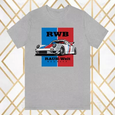 RWB Rauh Welt Begriff Racing Tuner Car Logo Men's Gray T-Shirt Size S - 3XL • $16.99