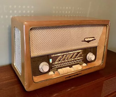 Vintage German EMUD Rekord Senior 60 Tube Tabletop Radio AM-FM-SW See Video Demo • $450