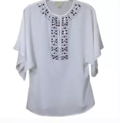 MICHAEL Michael Kors Women's Embellished Dolman Sleeve Tunic XS • $12.99