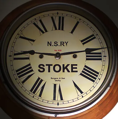 GWR Railway Clock Victorian Style Wooden Surround Clock Dial Made To Order. • £75