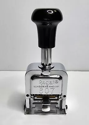 Vintage Regal 607 Automatic Consecutive 6-Wheel Numbering Machine (Ink Stamp) • $14.99
