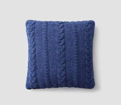 Authentic Sunday Citizen Braided Super Soft Throw Pillow In Navy MSRP $95 • $57.99