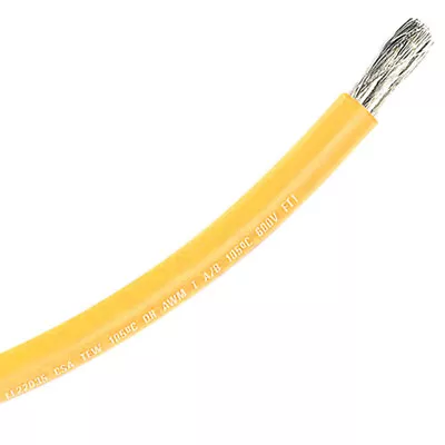 Marine Grade 6 AWG X 1’-8” Stranded Tinned Copper Primary Wire Cable Yellow • $7.95