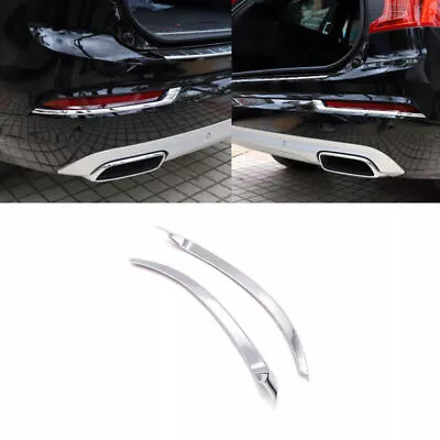 2PCS ABS Chrome Silver Rear Fog Lamp Light Strip Trim  For Volvo XC90 2016-23  • $35.64