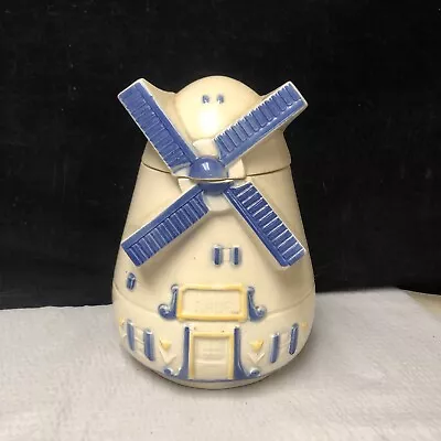 Vintage Dutch Windmill Ceramic Cookie Jar Fredericksburg Art Pottery (FAP). • $25