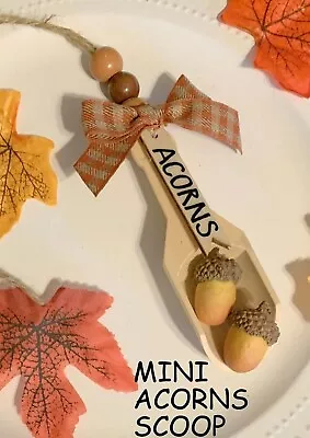 Acorns Bead Garland Mini Scoop Fall Autumn Tiered Tray Canister  Holiday Decor  • $14.95