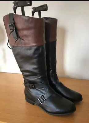 Brand New Evans Black Brown  Boots Size 7 Eee Wide Fit Read Description! • £3.20