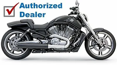 $637.95 • Buy Bassani 4  Black Exhaust Slip-On B1 Mufflers Straight Cut Harley V-Rod Muscle