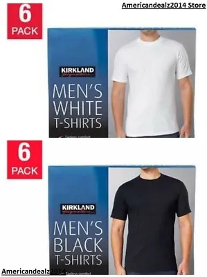 6-Pack! Kirkland Signature Men’s Crew Neck Tee Choose Color Size FAST S/H!! NEW • $30.80