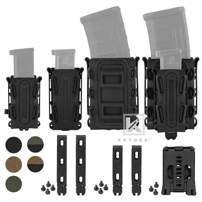 KRYDEX Soft Shell Mag Pouch Magazine Carrier With Clip For 5.56mm 7.62mm 9mm Mag • $9.99