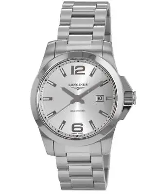 New Longines Conquest Quartz Silver Dial Men's Watch L3.760.4.76.6 • $595