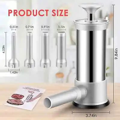 Stainless Steel Sausage Meat Stuffer Vertical Sausage Maker Homemade Kitchen • $32