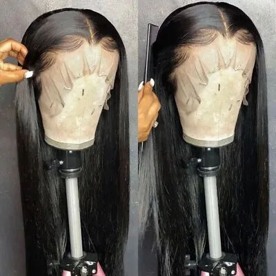 12A Raw Indian Hair HD Lace Frontal Wig Straight Human Hair Wigs For Black Women • $231.85