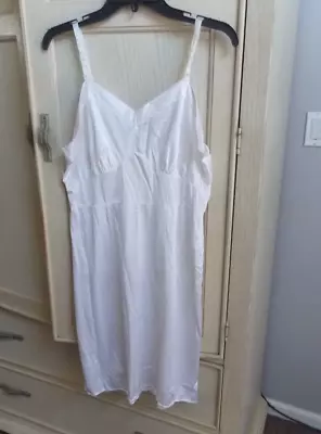 Vintage Nylon Slip By Mistra SIZE 38 BEIGE Full Slip Dress Vintage Lingerie • $5.99