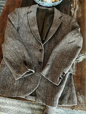 Vintage Harris Tweed Wool Blazer 42r • $22