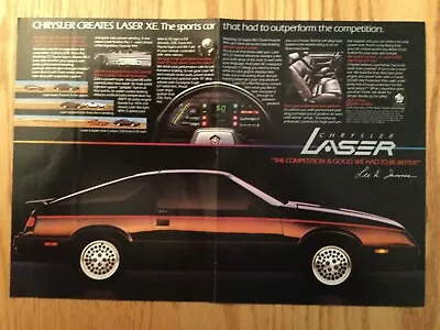 CHRY118 Advertisement 1984 ? Chrysler Laser XE TURBO 2 Page 1 Piece • $14.99