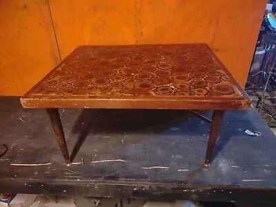 1960's Mid-Century Modern Coffee Table 30  X 26  Log End-Grain Rustic 15  Tall • $67