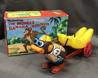 £318.07 • Buy Yoneya Wind-up Tin Tire Red / THE MONKEY BANANA VENDER