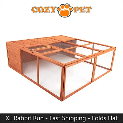 Rabbit Run Wooden By Cozy Pet Hutch Guinea Pig Tortoise Chicken XL Model RR14N • £149.99