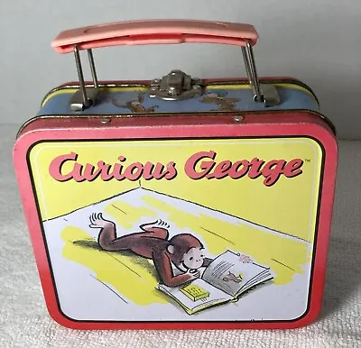 Mini Metal Lunch Box   Curious George  Rustic Toy  Vintage 1998 5 1/2   • $7.90