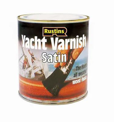 Rustins 250ml Yacht Varnish Satin For Wood Timber Door Window Frame Cladding • £8.30