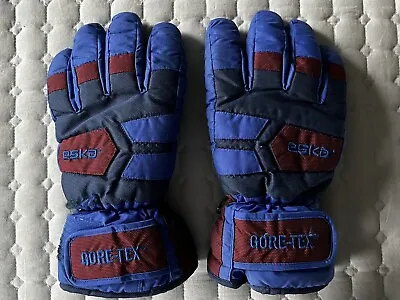 Men's Gore-Tex Eska Winter Ski Gloves Size Large Blue & Red • $1.99