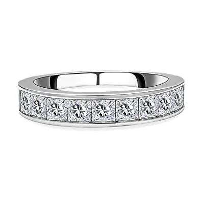 TJC 1.33ct Moissanite Eternity Ring In 925 Sterling Silver • £43.99