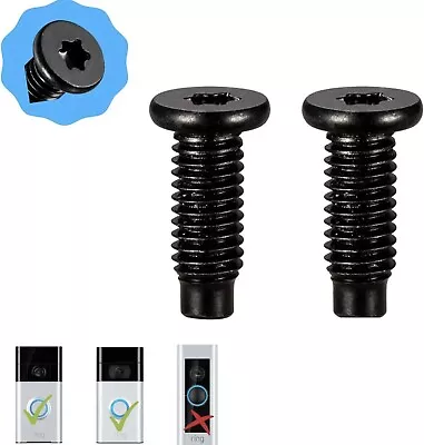 Ring Doorbell Replacement Security Screws Bolts T6 Torx Lowes Hardware 2 Pack • $9.25