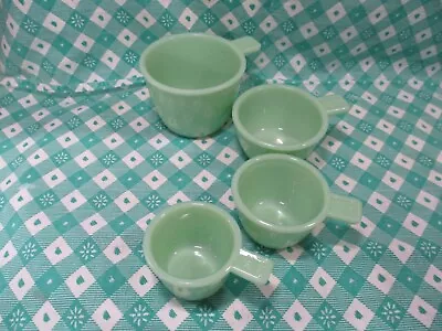 Jadeite Green Glass 4 Piece Measuring Cups In Excellent Condition • $54