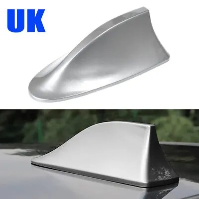 Silver Universal Car Auto Shark Fin Aerial Antenna Roof AM/FM Radio Signal HOT! • £7.94