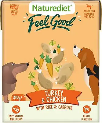 Naturediet - Feel Good Wet Dog Food With Turkey & Chicken 390g (Pack Of 18) • £25.49