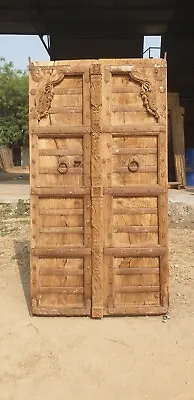 Vintage Carved Indian Door Antique Indian Door Teak Wood Door  Wooden Door • $2250