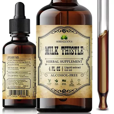 Milk Thistle Extract 4oz  Cleanse And Detox Supplement For Liver Support • $19.99