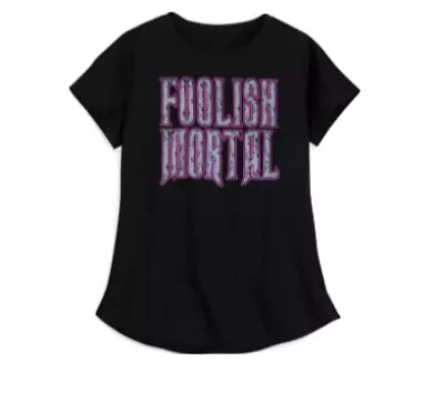 $34 • Buy Disney Parks The Haunted Mansion Foolish Mortal Womens T-shirt Size Small NWT
