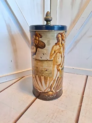 Vintage 1977 Venus By Botticelli By Infamous Circa Round Cookie Tin 10 H X 4 W • $18.95