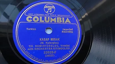 TH. Demirtzoglou 78rpm Single 10-inch Columbia Records #32028-F Kasap Misak   • $50